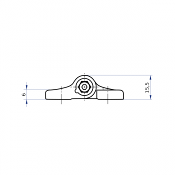 180° Anschraub-Drehmomentscharnier, einstellbar, zweiteilig, bis 6,5 Nm, für M8 [GD-Zn schw/IT/≥ 180°]